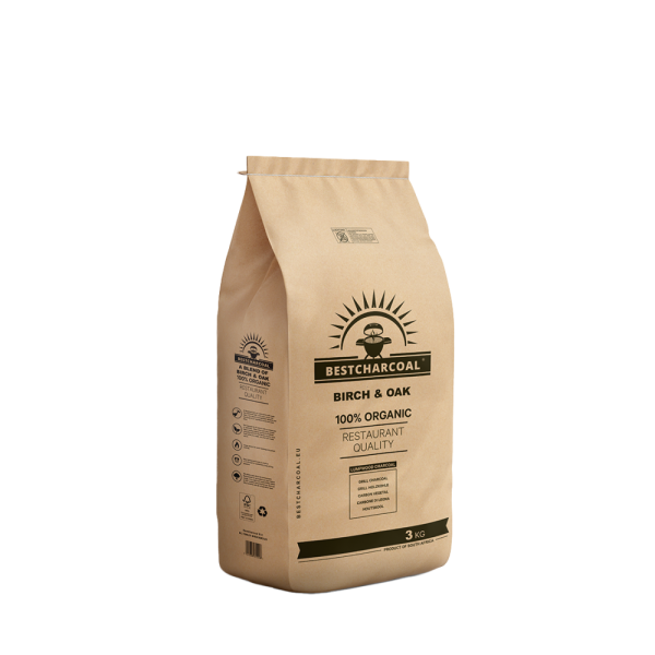 Bestcharcoal berk en eik houtskool – 3KG